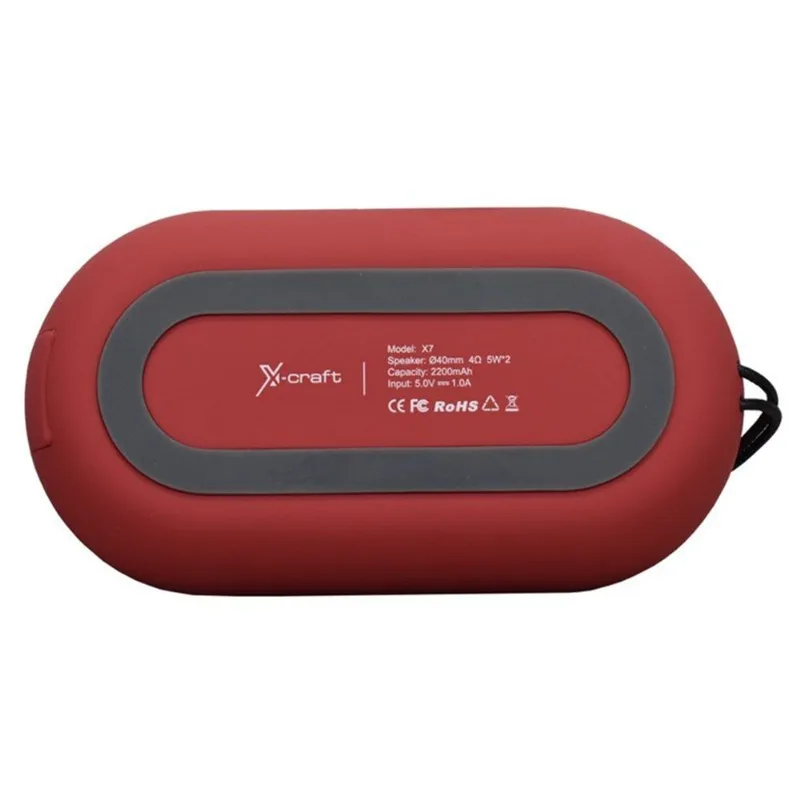 Caixa De Som Bluetooth X-Craft X7 Vermelha 10W À Prova de Àgua