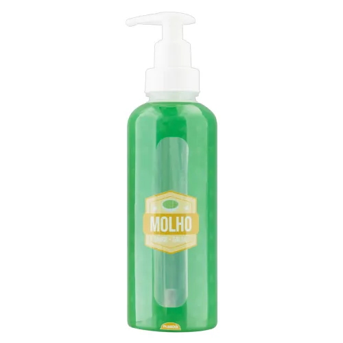 GARRAFA COM BOMBA PARA MOLHO 480ML PLASÁTIL DECORA - PLASUTIL