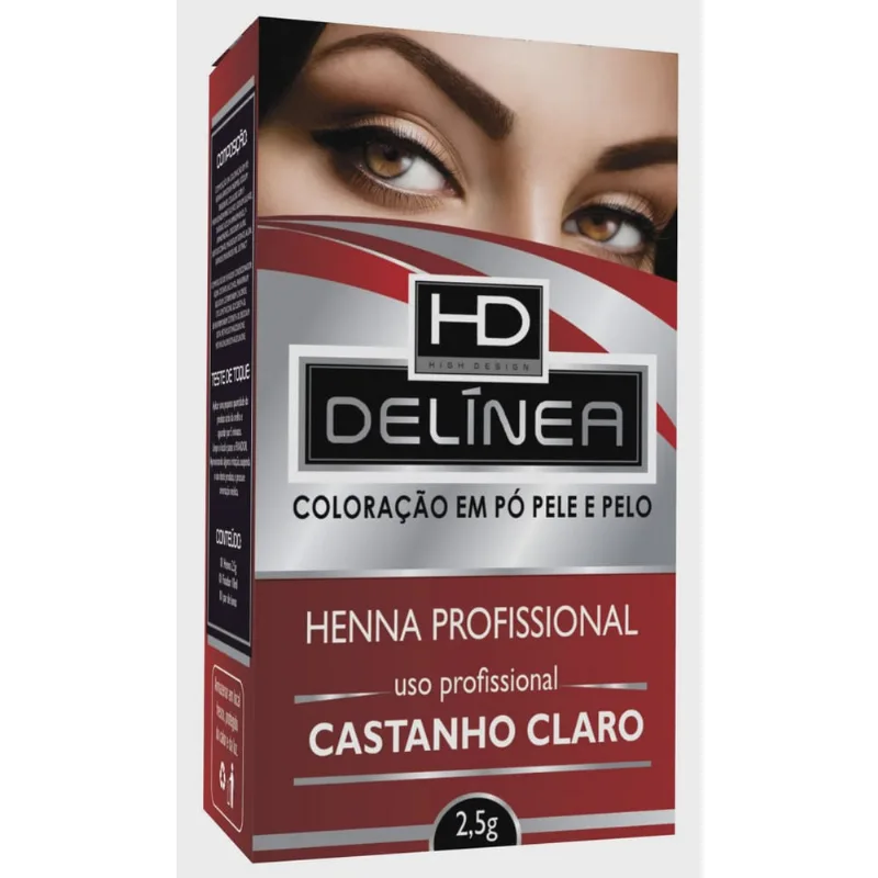 Delinea kit henna castanho claro 2,5 G