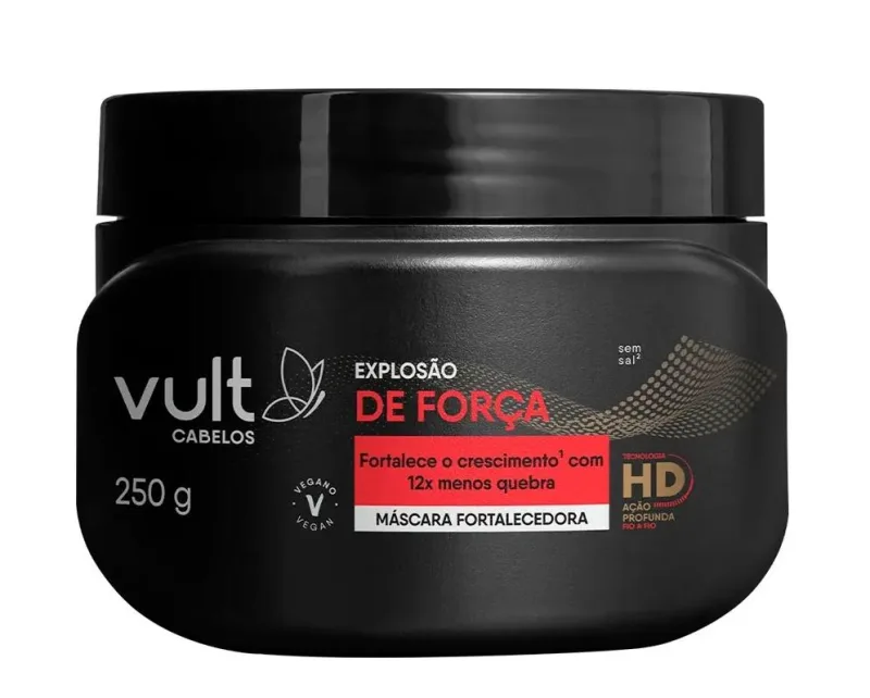 Máscara Fortalecedora Vult Cabelos Explosão de Força 250g - Vult - Dermo E Beleza