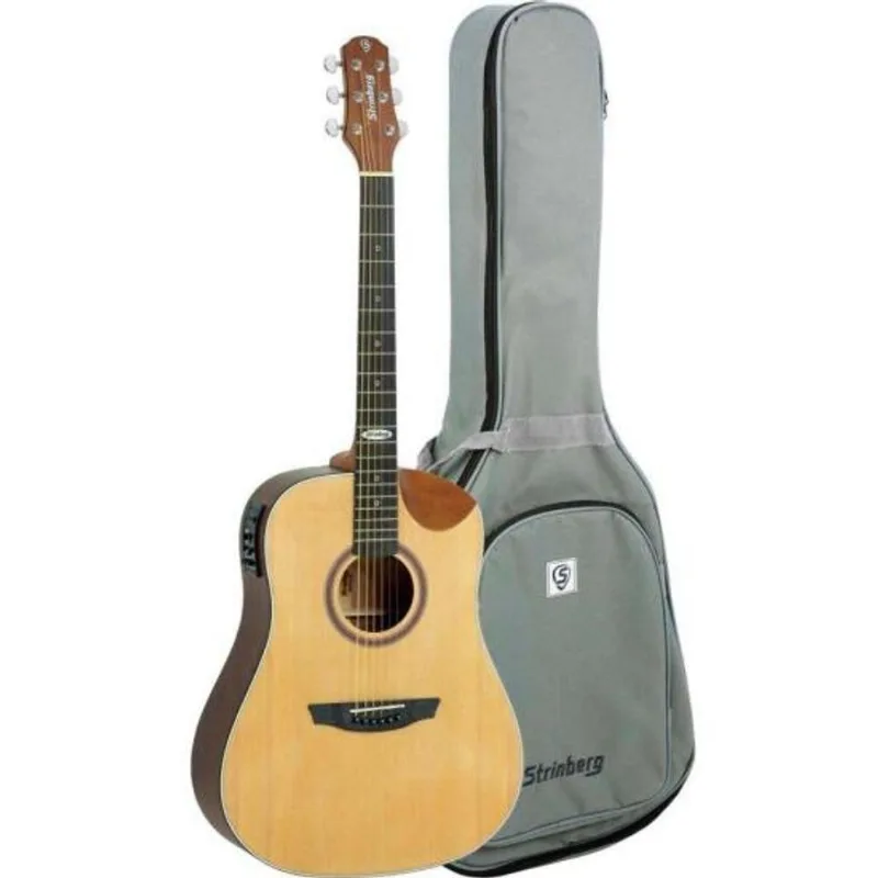 Violão Strinberg Sd201hc Folk Aço Eletroacústico Natural Satin Com Bag [f002] - Strinberg - Agro