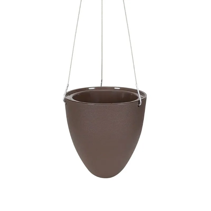 Vaso para Plantas Suspenso em Polietileno Autoirrigável Egg 19X21CM - I.ACQU.019.021.34 - Vasart