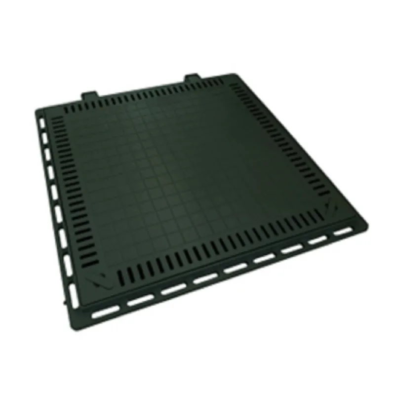 Tampa Gda 80x80 Articulada Lisa Com Grelha Para Casa De Máquinas Verde Escuro Fosco 023