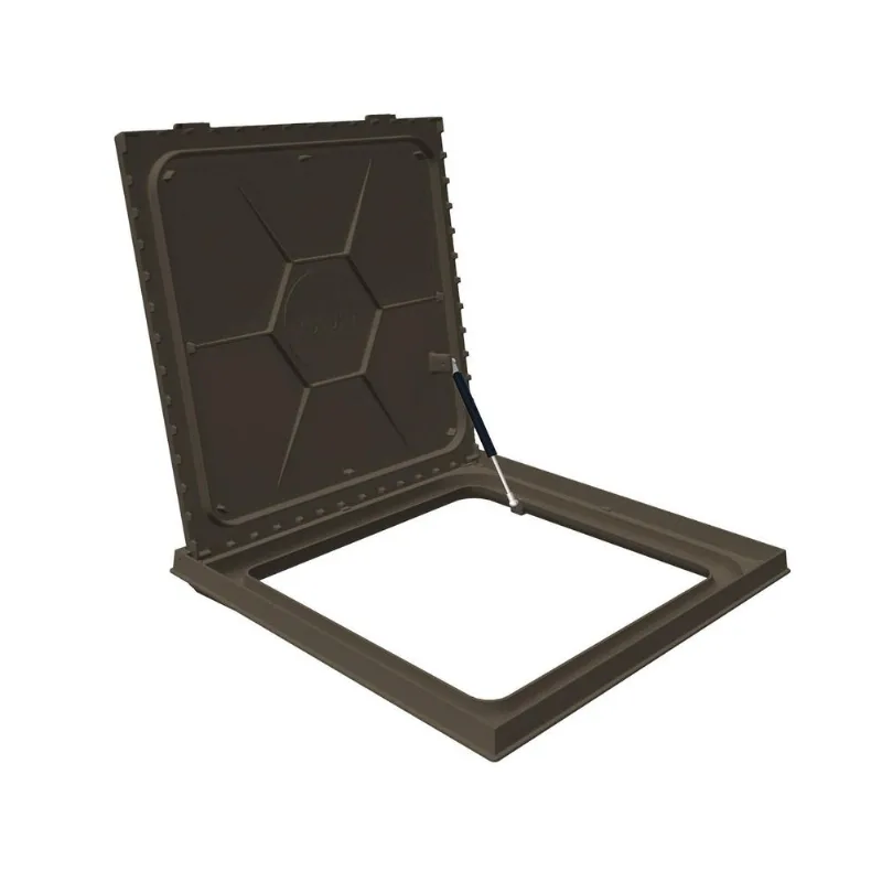 Tampa Articulada 80x80 Alumínio Grelha Amortecedor