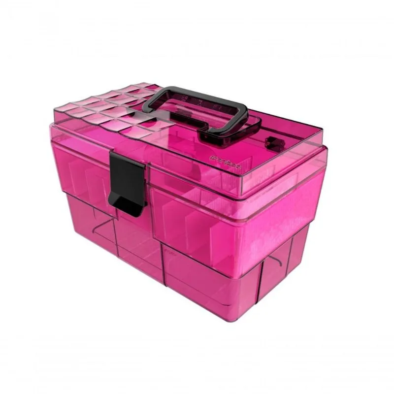 Maleta Organizadora Rosa Preto Muitas Divisórias Crippa 1526