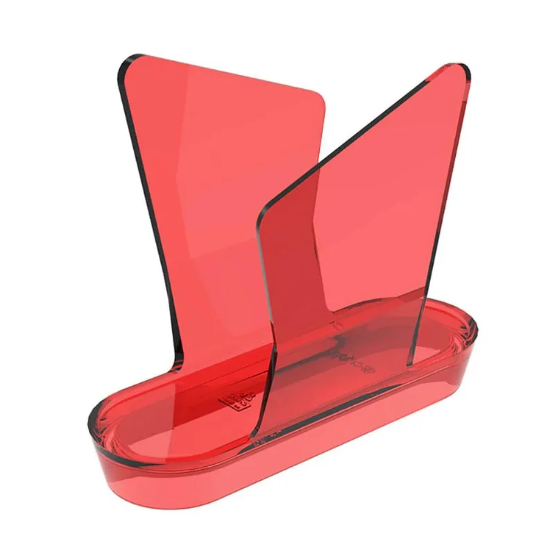 Porta Guardanapos de Mesa Vermelho Transparente Crippa Restaurante Café Lanchonete