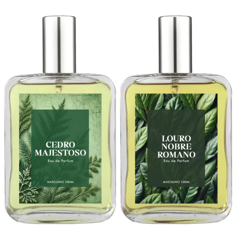 Kit Perfume Masc. Cedro Majestoso E Louro Nobre Romano 100Ml