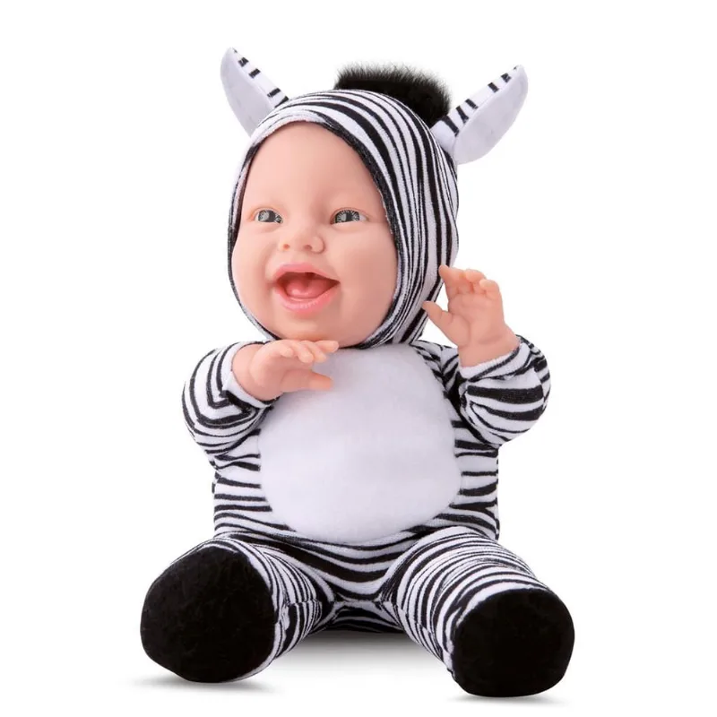 Boneca Bebê Babilina Com Roupinha De Zebra Tecido Macio