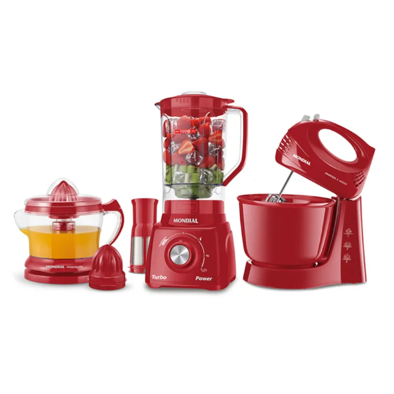 Conjunto Especial Mondial 3 Peças KT-105-R Vermelho - 127V - MONDIAL