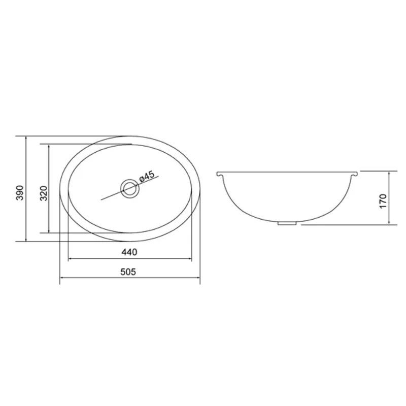 Cuba de sobrepor Lorenzetti oval CBOS-38 C: 39cm x L:50,5cm branca