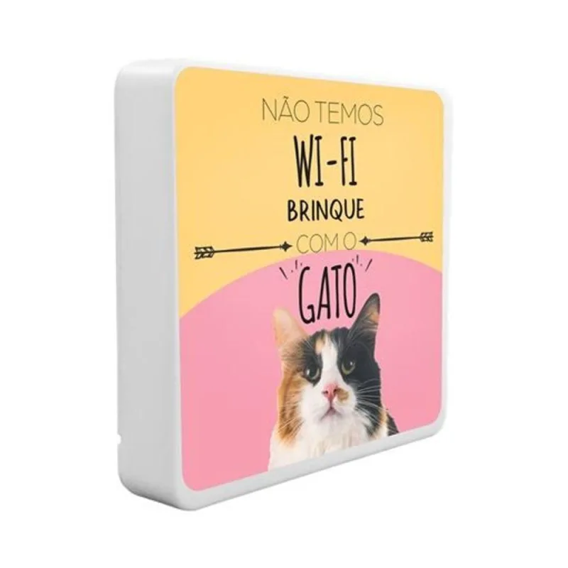 Luminária Box Slim Wifi Cat Usb com Luz Difusa Alimentação USB Bivolt - OUTRAS - Agro