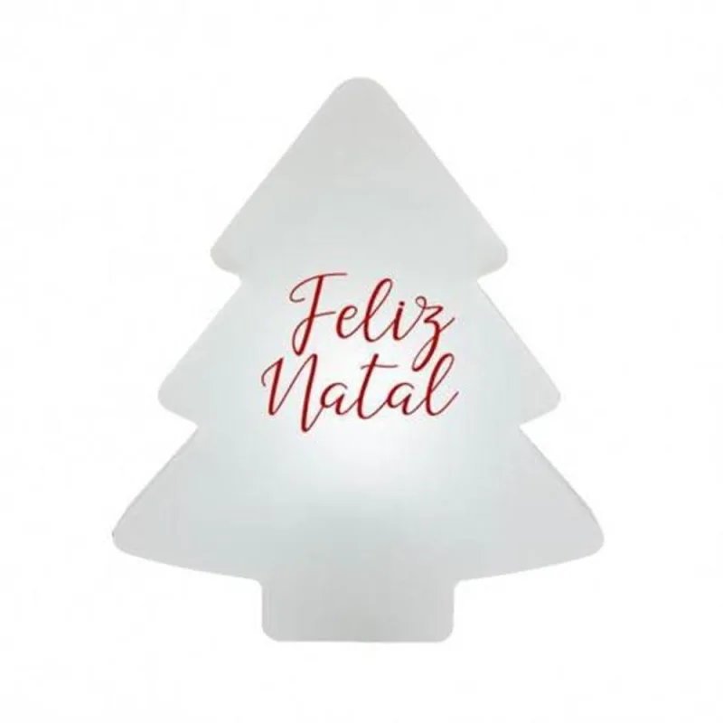 Luminária Árvore Natalina Merry Christmas Branca com Iluminação Suave 25CM - OUTRAS - Agro