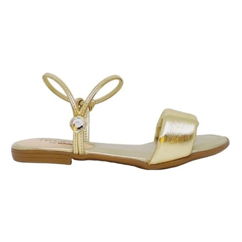 Sandália Kidy Flat Ibiza Infantil Feminina Kidy Dourado