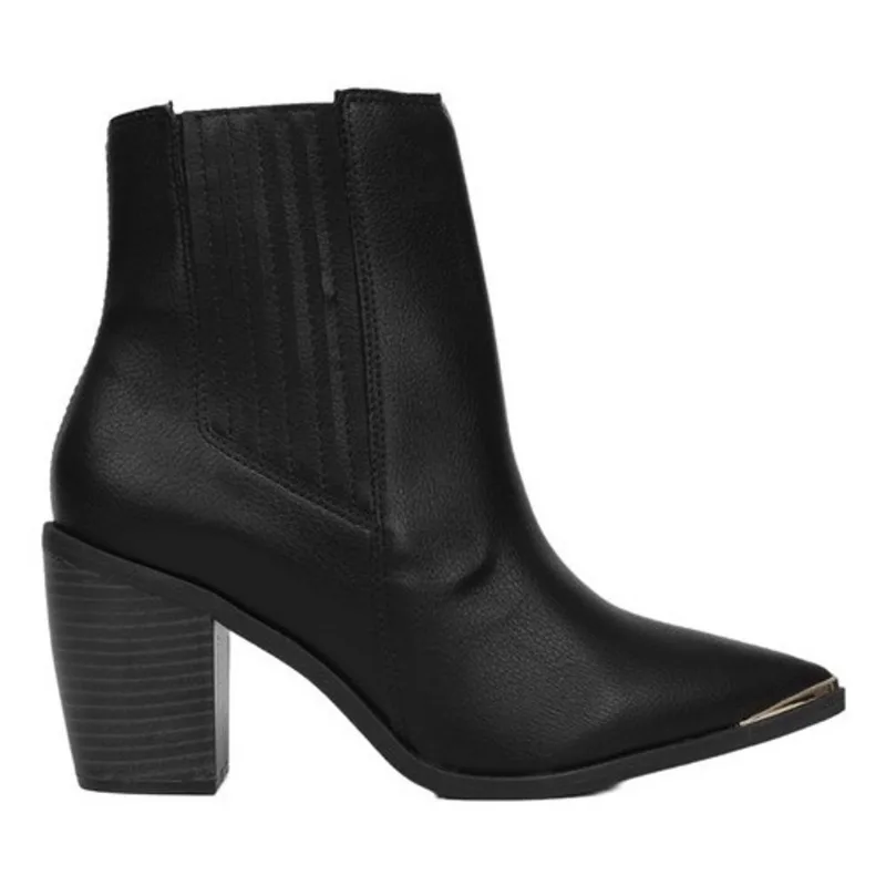 Bota feminina cano curto vizzano elástico bico fino original