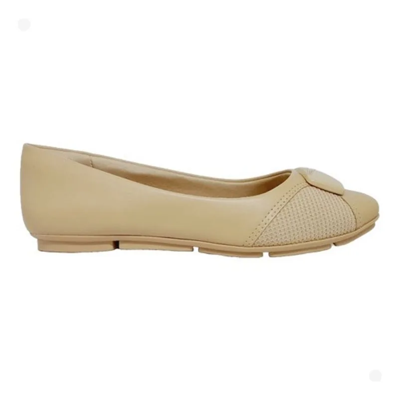 Sapatilha rasteirinha comfortflex bico redondo joanete macia