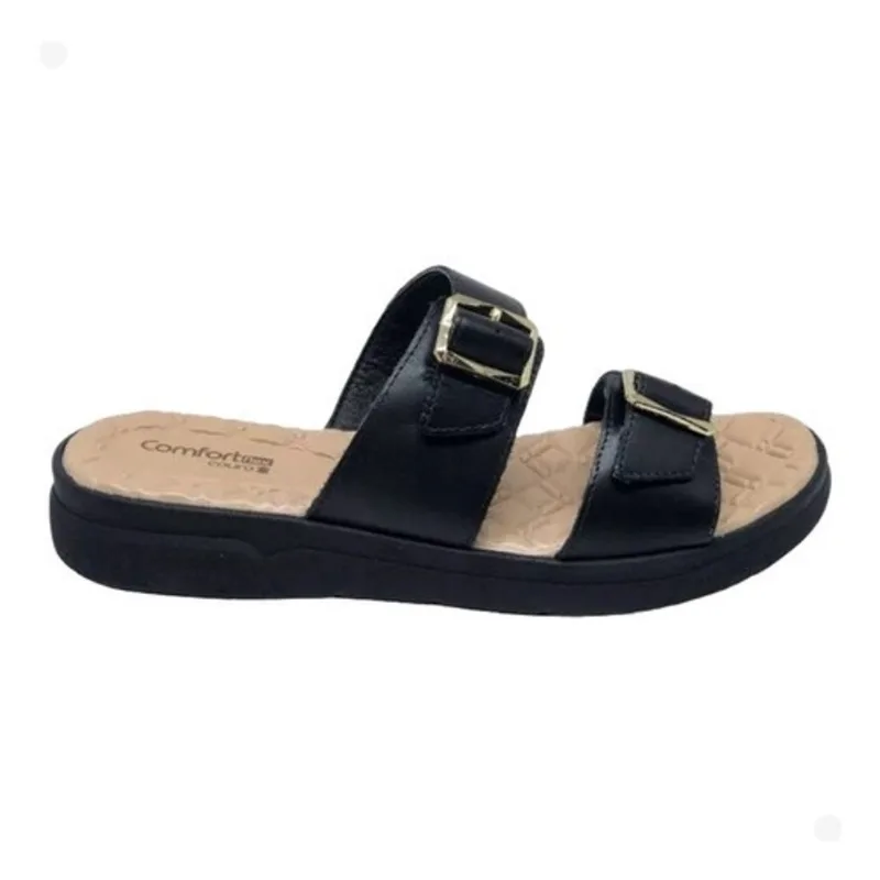 Chinelo feminino birken comfortflex fivelas couro original