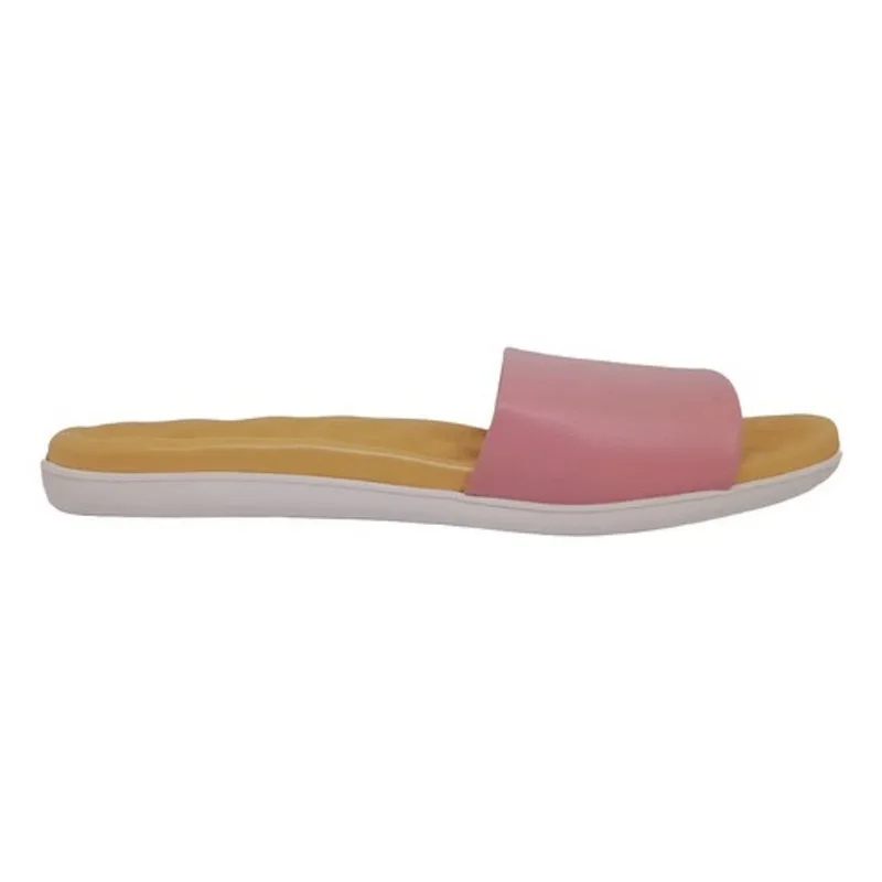 Chinelo slide beira rio feminino leve macio anatomico rosa