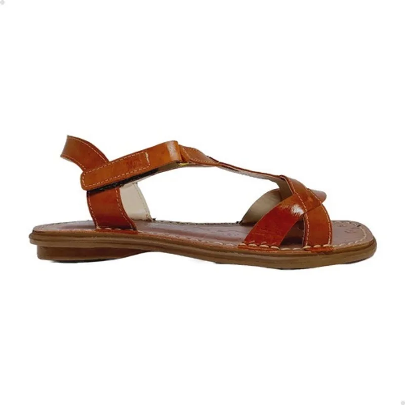 Sandália casual andacco couro legitimo velcro palmilha macia