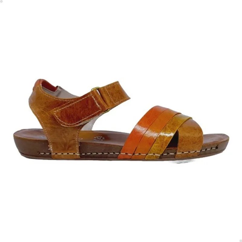 Sandália casual andacco feminina couro multi cores original