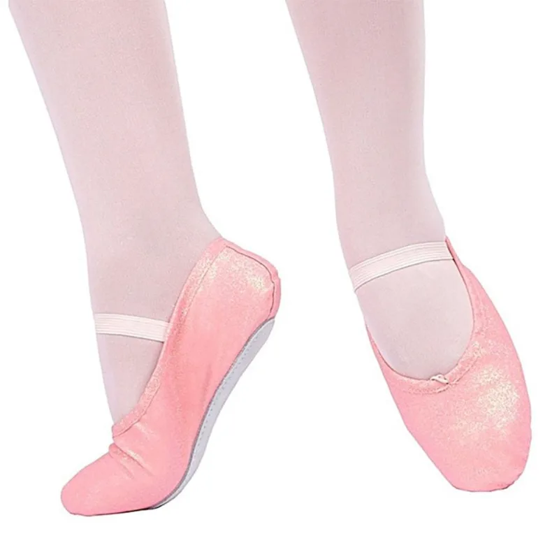 Sapatilha Ballet Rosa C/ Gliter Rosa Só Dança Meia Ponta F-22d Feminina