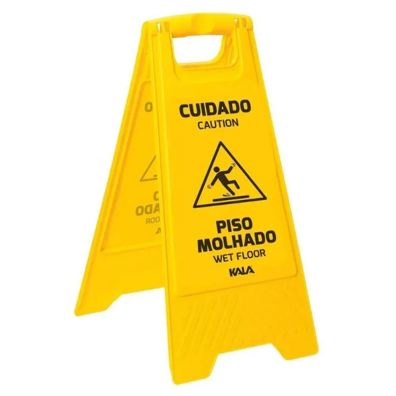 Cavalete De Sinalizacao Piso Molhado 882119 Aviso De Alerta Dobravel Kala