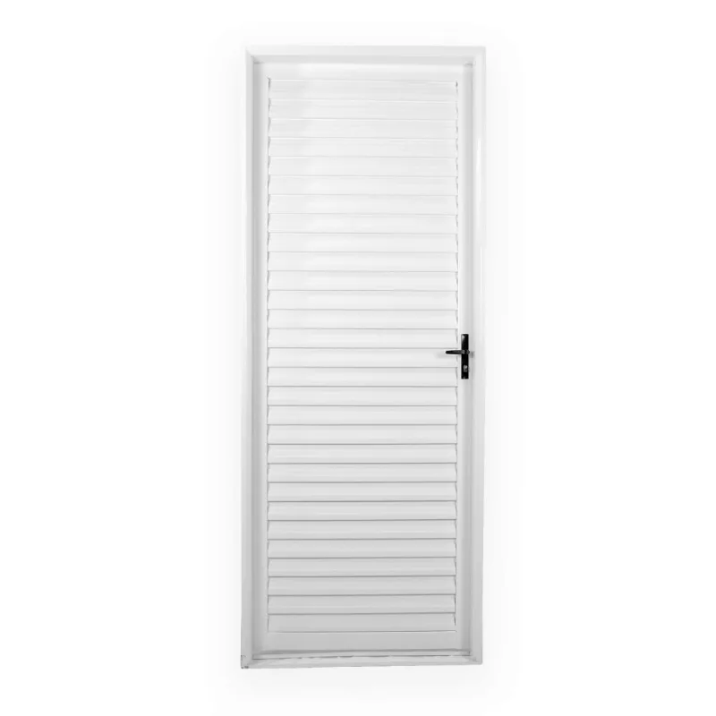 Porta Laminada Giro Aço Branco 215x65cm MGM Porta Giro Laminada Esquerda 215X65 Rq60 Branco