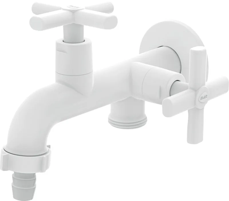 Torneira Parede com Derivação Máquina de Lavar PVC - BLUKIT - BLUKIT