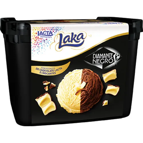 Sorvete Lacta Laka/diamante Negro 1,5lt - DIAMANTE - Congelados