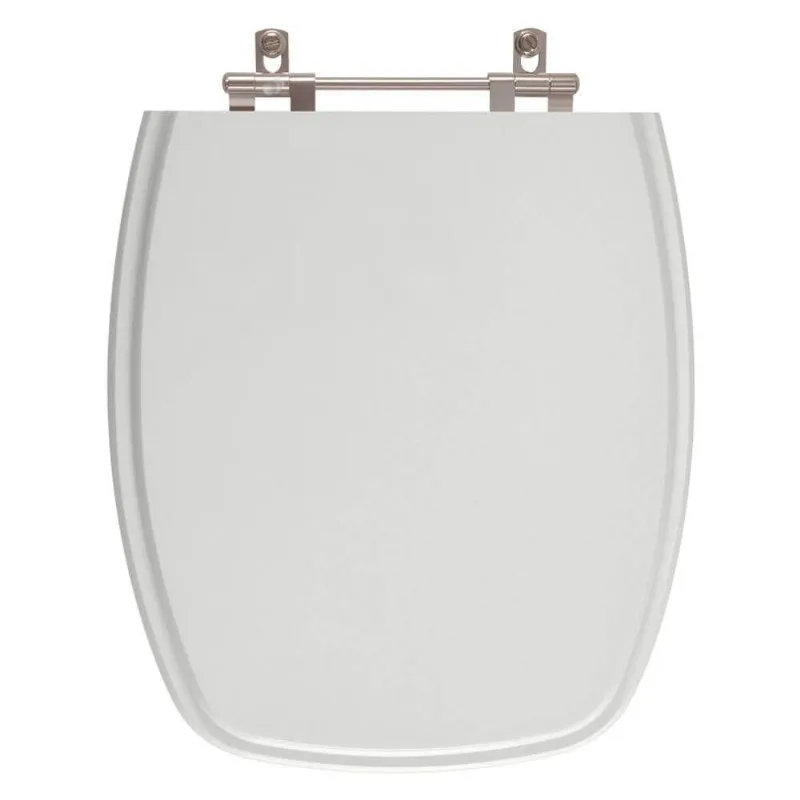 Tampa De Vaso Poliéster Amarilis Cinza Claro Para Bacia Fiori 6lpf