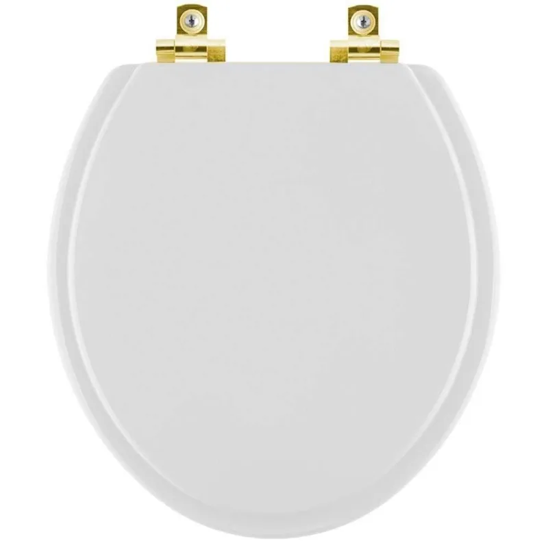 Assento Sanitário Soft Close Twister Cinza Claro Para Vaso Hervy Com Ferragem Dourada