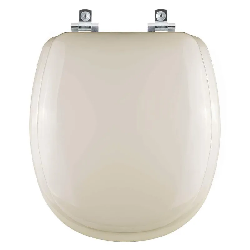 Tampa De Vaso Almofadado Soft Close Aspen Bege Claro Para Bacia Deca