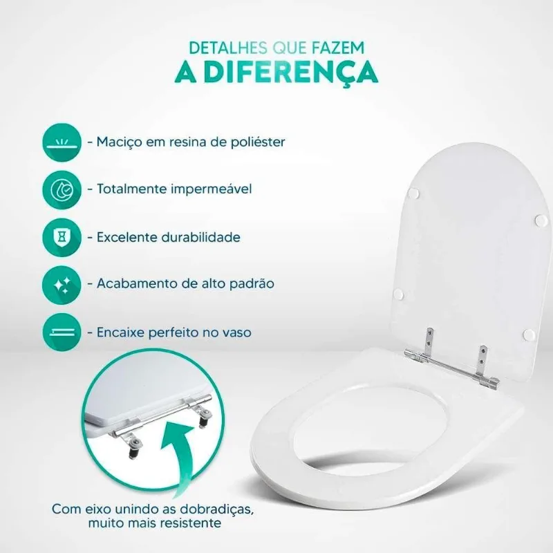 Tampa De Vaso Sanitário Decorado Nexo Preto Para Bacia Roca