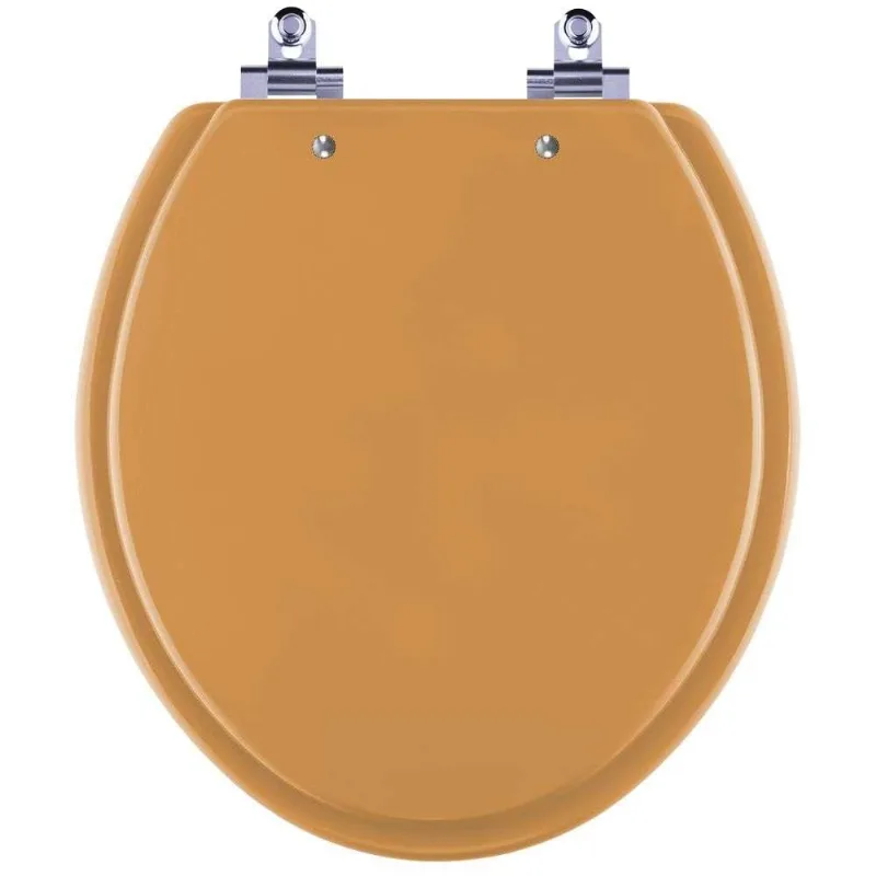 Assento Sanitário Laqueado Soft Close Azalea Amarelo Terra Para Vaso Celite