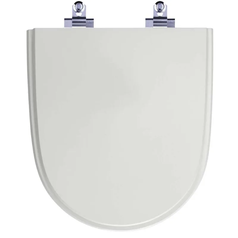 Assento Sanitário Laqueado Soft Close Mondiale Cinza Prata (cinza Claro) Para Vaso Celite