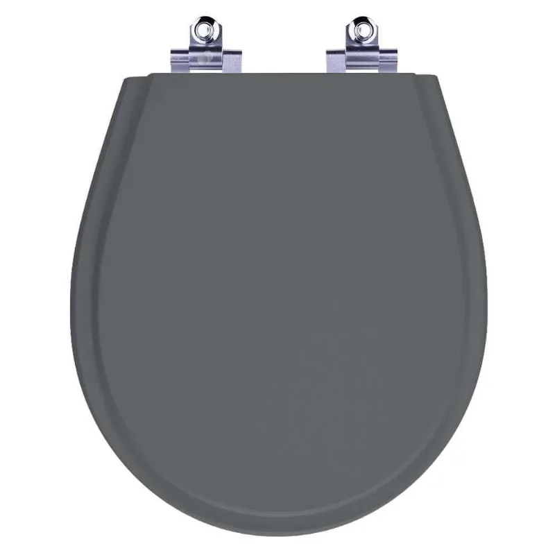 Assento Sanitário Laqueado Soft Close Avalon Cinza Quartzo (cinza Escuro) Para Vaso Ideal Standard