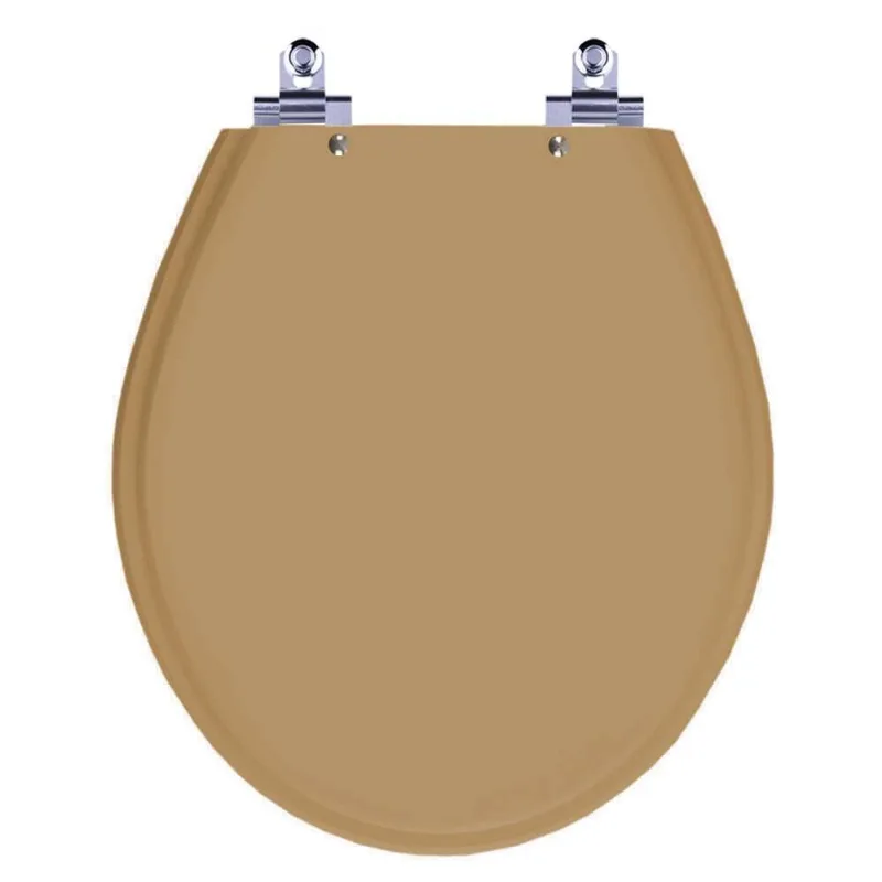 Assento Sanitário Laqueado Soft Close Carina Amendoa Para Vaso Ideal Standard