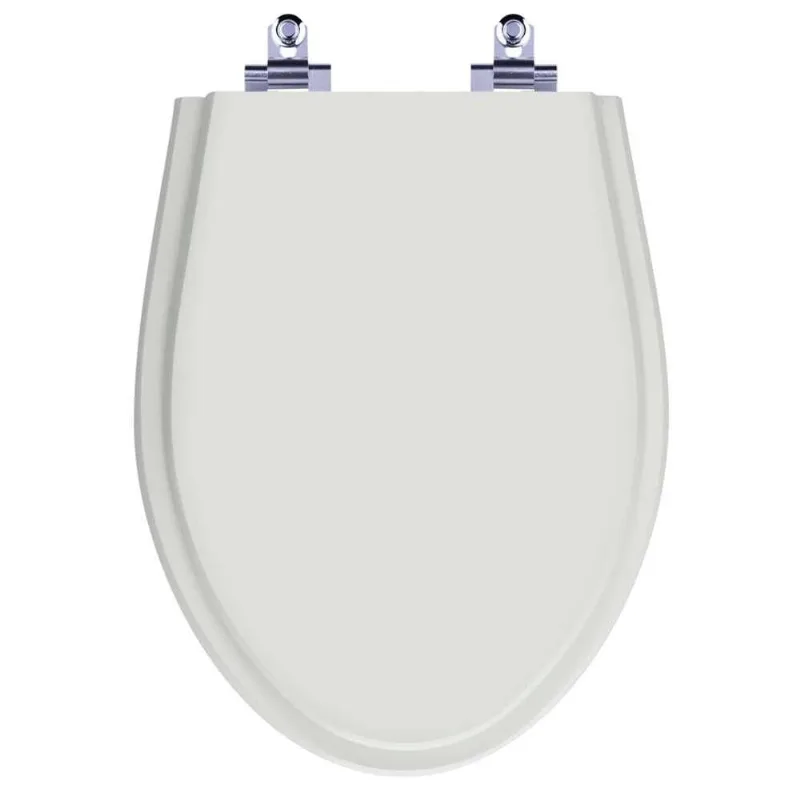 Assento Sanitário Laqueado Soft Close Victoria Sterling Silver (cinza Claro) Para Vaso Ideal Standard