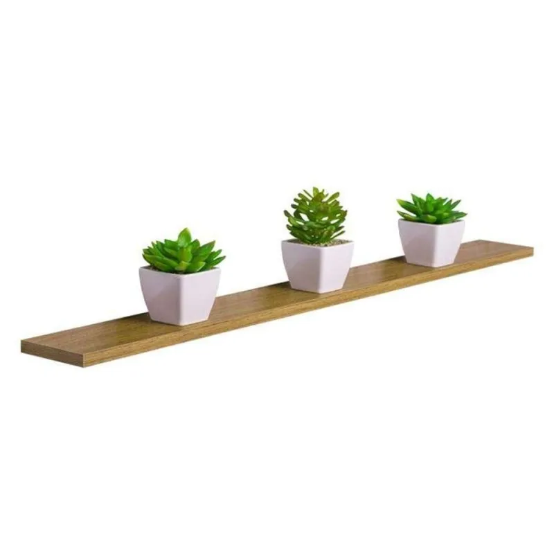 Prateleira 80 X 10cm Freijó MDP Suporte Invisível Moderno Marrom Mercado das Prateleiras 80CM 15kg - OUTRAS - Agro