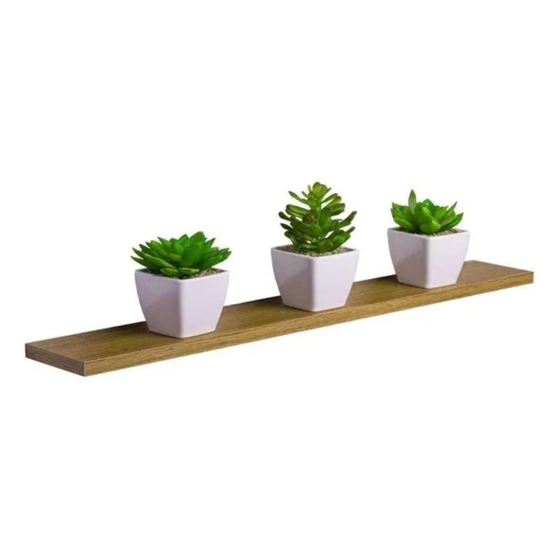 Prateleira 70 X 10cm Freijó MDP Fixação Suporte Invisível Organizador Sala Marrom Mercado - OUTRAS - Agro