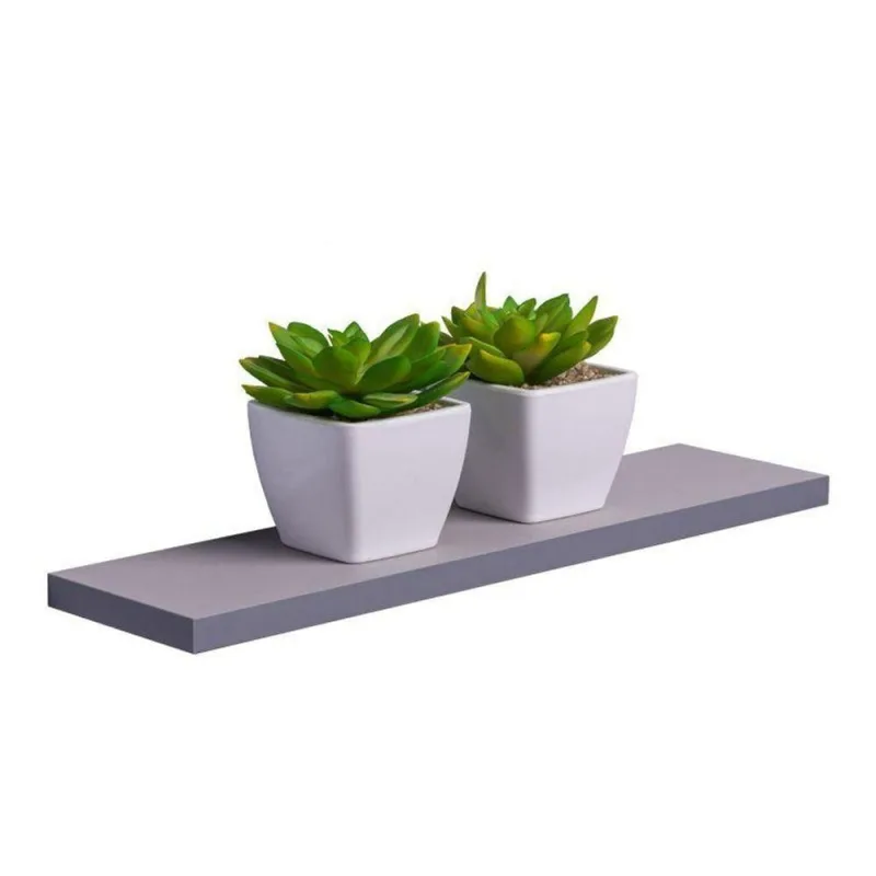Prateleira Crie Fácil 50X20CM MDP Suporte Invisível Organizador Sala Cinza Claro Mercado - OUTRAS - Agro