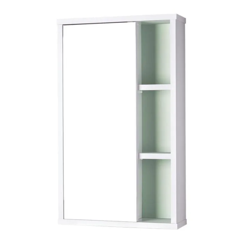 Armário para Banheiro Milano Suspenso 1 Porta 2 Prateleiras MDP 42CM Verde Menta Pontto Lavabo