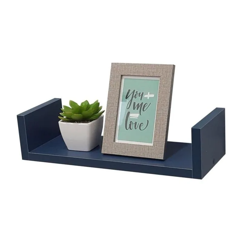 Prateleira U 50X25CM MDP Suporte Invisível Organizador Sala Azul Mercado das Prateleiras 50CM - OUTRAS - Agro