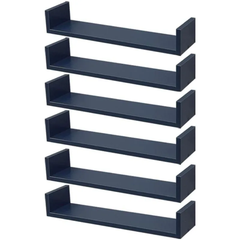 Prateleira Crie Fácil 50x25CM MDP Suporte Invisível Organizador Moderno Sala Azul Mercado 6 - OUTRAS - Agro