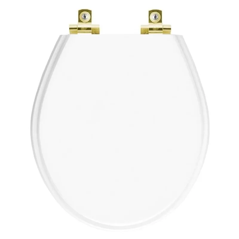 Assento Sanitário Soft Close Ravena Branco Para Vaso Deca Com Ferragem Dourada - OUTRAS - Casa E Construção