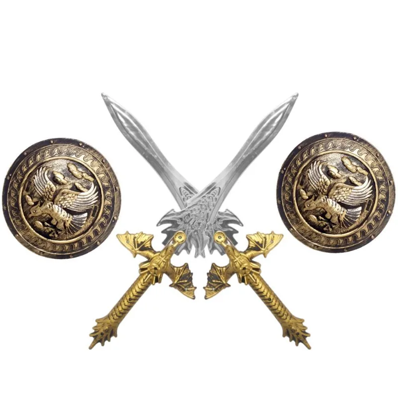Brinquedo Infantil Espada E Escudo Guerreiro Medieval 4peças