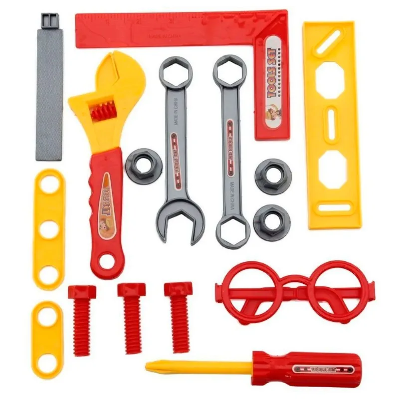 Kit Brinquedo Ferramentas Infantil Construtor Engenheiro 10 Peças