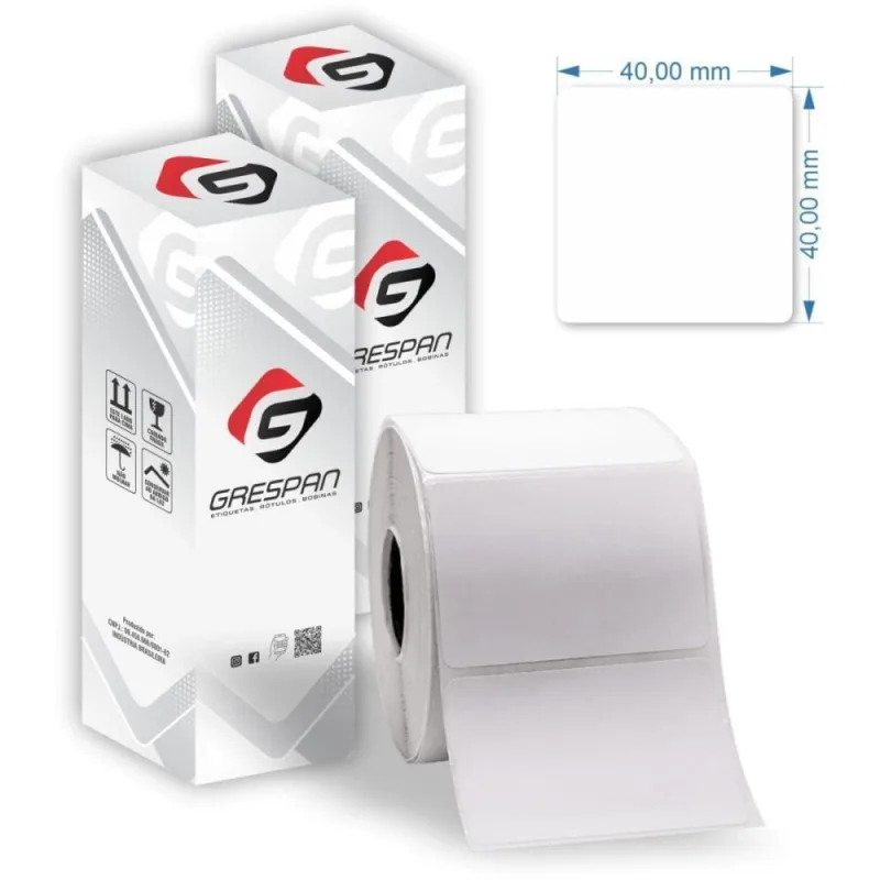 Etiqueta para Balanca Termica ECO 40X40MM 20M 20G CX.C/06 - GRESPAN