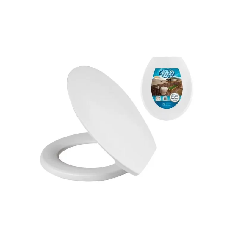 Kit 3 Assento Sanitário Plástico Soft Branco - Metasul