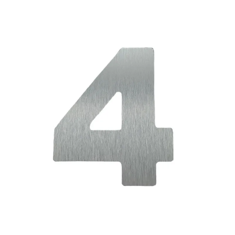 Número 4 Residencial Alumínio Escovado - Rennova, Tamanho: 4