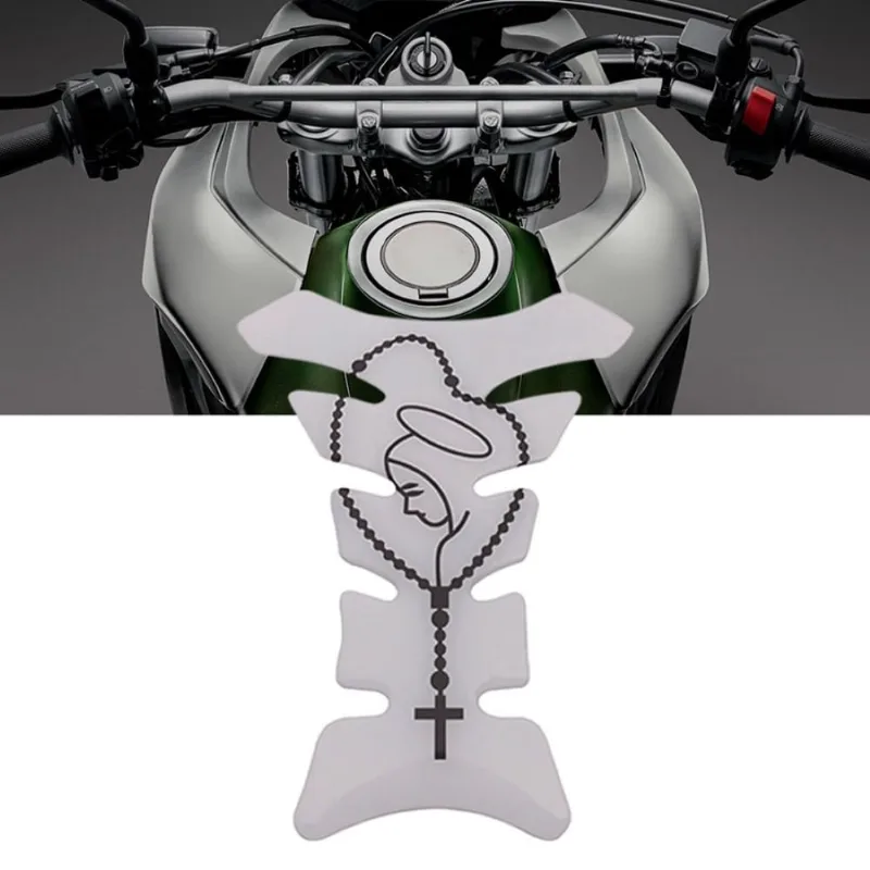 Adesivo Protetor De Tanque Tank Pad para Moto Nossa Senhora Branco Sundown